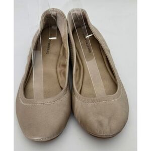 Lucky Brand Gold Leather Ballet Flats Shoes Sz 9 Womens Ex Cond